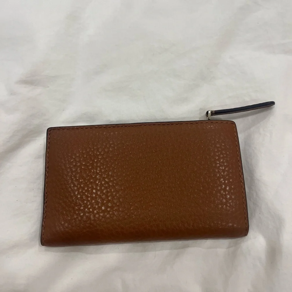 Kate Spade Cognac Leather Zip Pouch - Picture 2 of 4
